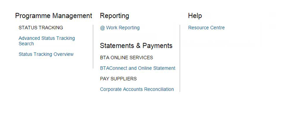 Acceso rápido a acciones clave de servicio.