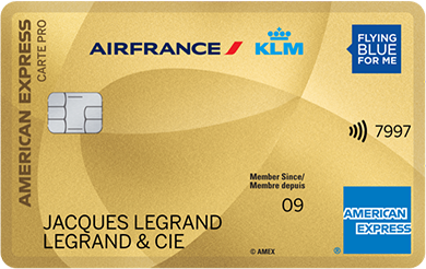 undefinedCarte PRO AIR FRANCE KLM - AMERICAN EXPRESS GOLD