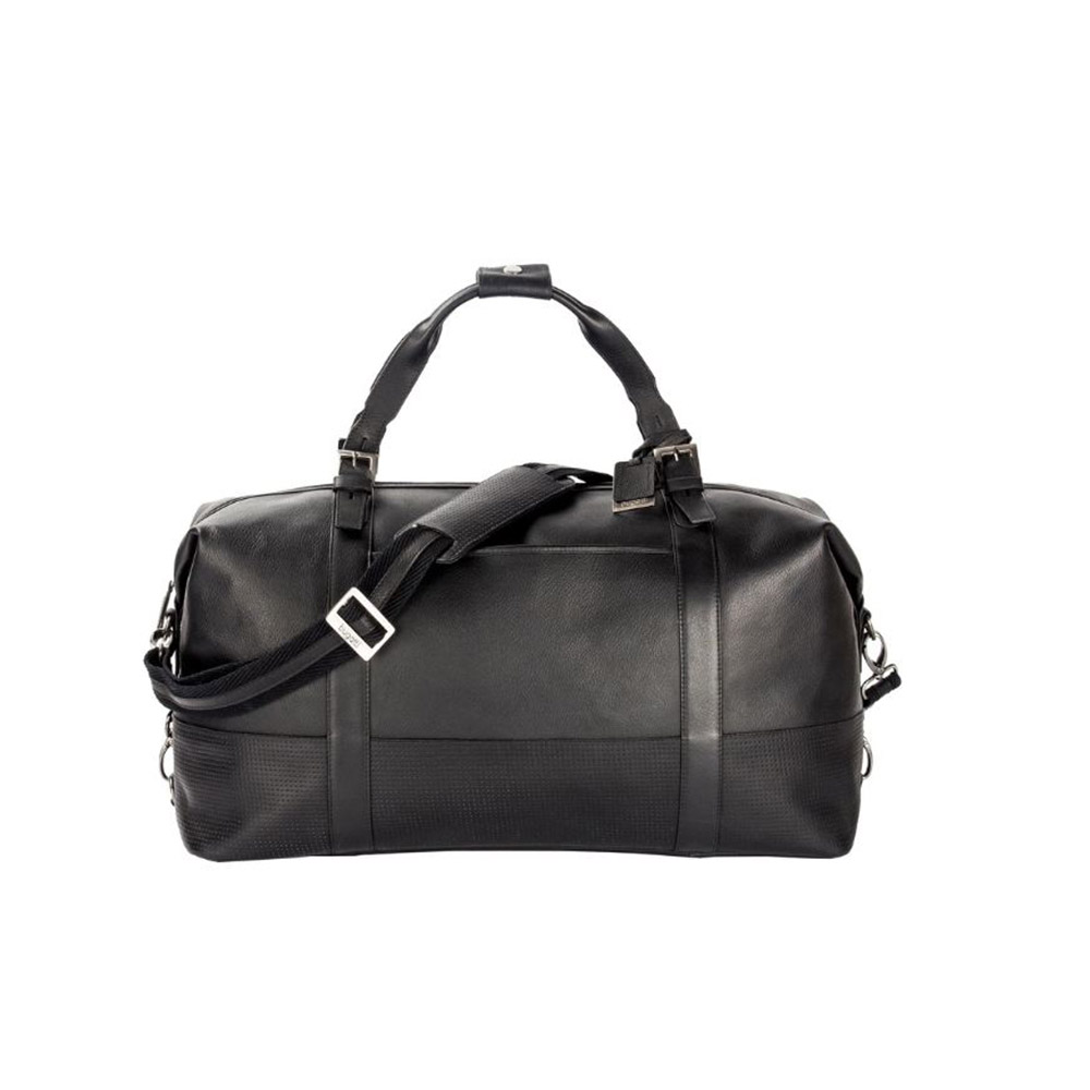 Bugatti Soledad Columbian Leather Duffel Bag (Black) Membership Rewards®