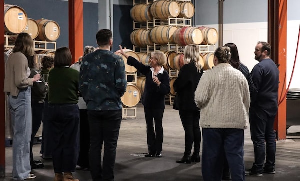 jeans, barrel, winery, brewery, conversation, hall