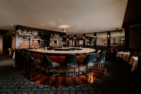 table, furniture, chair, building, floor, barware