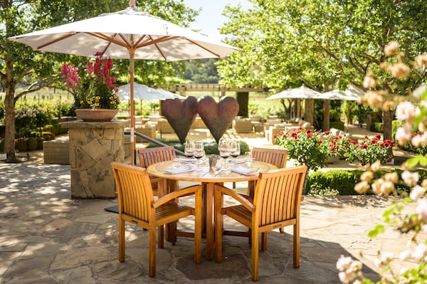 plant, furniture, table, flower, chair, outdoor table