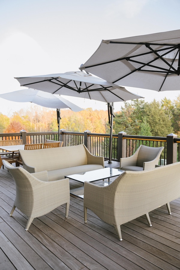 furniture, outdoor furniture, chair, table, outdoor table, grey