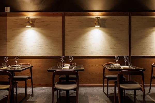 light fixture, wood stain, restaurant, varnish, lampshade, hardwood