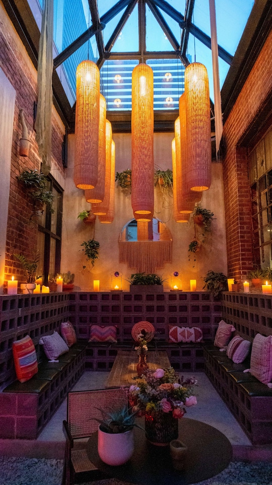 property, light, decoration, building, orange, chair