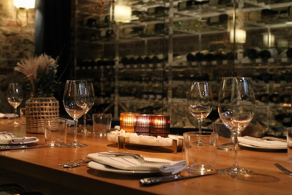 furniture, table, stemware, drinkware, lighting, barware