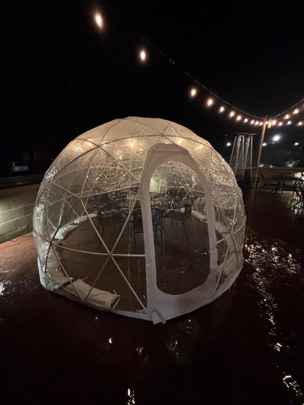 night, camping, tent, dome