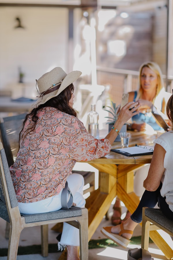 hat, furniture, sun hat, outdoor furniture, outdoor table, leisure