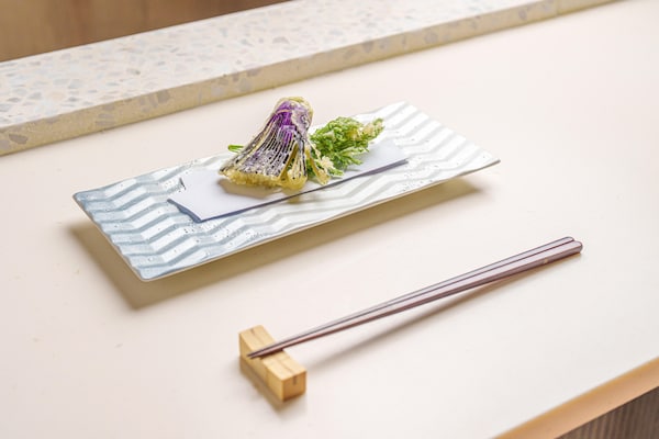 tableware, chopsticks, kitchen utensil, serveware, dishware, tray