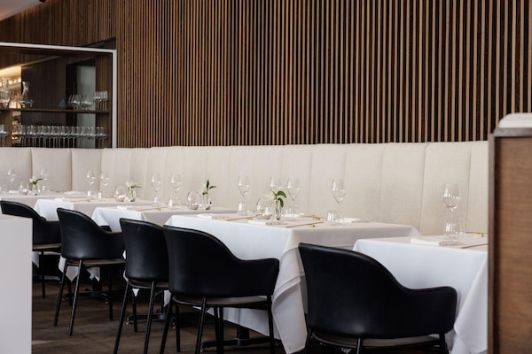 furniture, drinkware, table, stemware, restaurant, chair