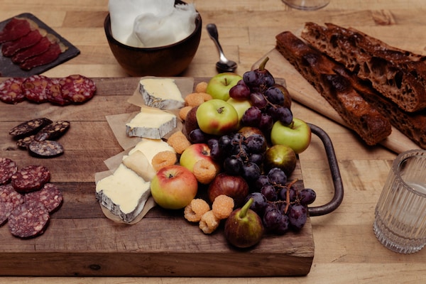 food, ingredient, fruit, tableware, cutting board, produce