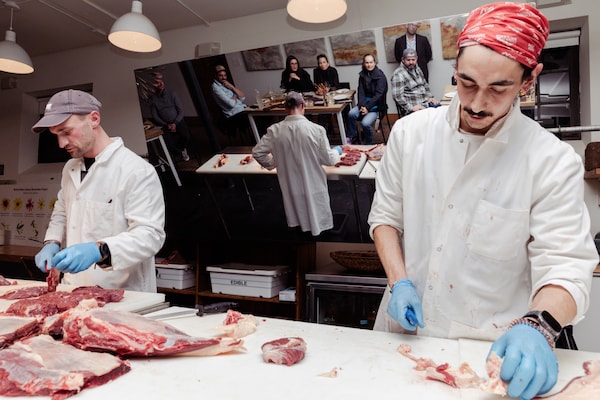 hat, butcher, cook, chef, cap, meat cutter
