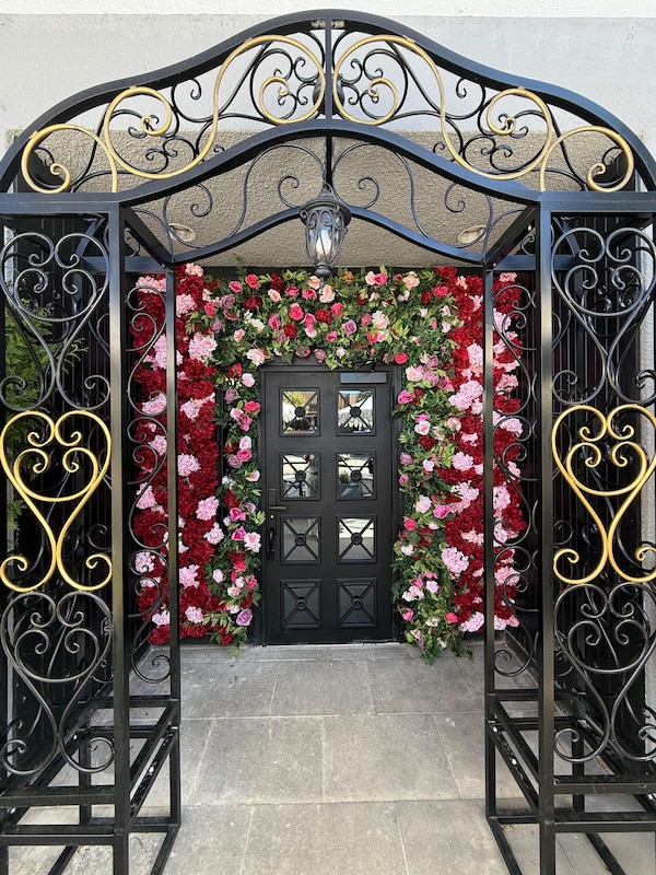 flower, arch, gate, petal, floristry, pink